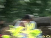 chubby babe gets wild fucked in the forest 3/16