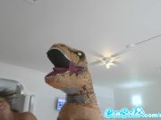 big ass latina teen chased by lesbian loving TREX on hoverboard then fucked 4/16