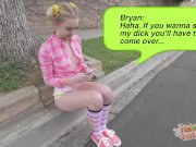 Giggling Blonde Cutie Brutally Fucked 1/16