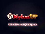 Footjob by Brunette in pantyhose 16/16