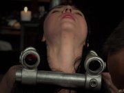 Caught in bondage pipes slave is roughly vibrator drilled  8/16