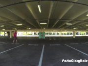 Porta Gloryhole teen gets her fill of cum 2/16