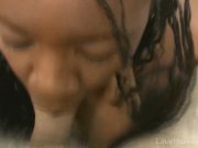 Curvy black chick giving head to white guy 10/16