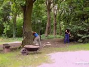 Tight Teen Anita Bellini has both holes plugged by two Gardeners 3/16