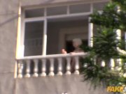 Sexy Spanish Blonde exhibitionist fucked by Policeman 2/16