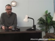 Lina Paige enjoys BBC terapie while her father watches 3/16