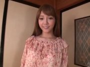 Subtitled Japanese AV star Rei Mizuna striptease to nudity 2/16