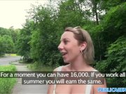 PublicAgent Big tits student sucks and fucks for cash in the forest 6/16