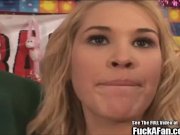 Small Tits Kimberly Kiss Fucks a Fan to Hide From Evil BF 3/16