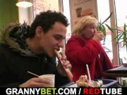 Huge titted granny tastes yummy cock 2/16