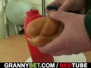 Huge titted granny tastes yummy cock 9/16