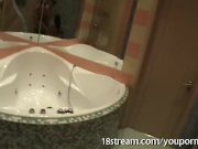 Teen bends for cock in the bath 7/16