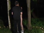 Wax and bath in the woods bondage slave submissive to bdsm fuck 4/16