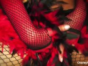 Dolled up Charley Chase plays with her pussy 4/16