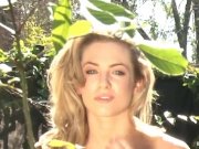 Blonde babe Dahlia Sky plays with herself outdoors 5/16