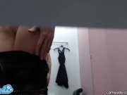 sneaky hidden cam catches teen lesbian with big booty trying on clothes 9/16