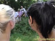 german lederhosen gangbang in nature