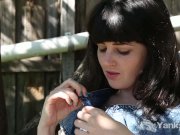 Brunette Dion Masturbating Outdoors 2/16