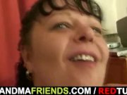 Two buddies seduce chubby mature bitch 9/16