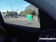 Latina swallows cum in parking lot gloryhole 11/16