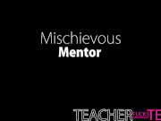 Teacher Fucks Teens - College party deepthroating threesome 3/16