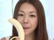 Cute, Serina Hayakawa, starts throating cock  1/16