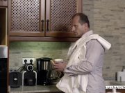 Horny Housewife Sienna Day Fucks Two Men In the Kitchen 2/16