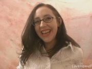 Nerdy sweetheart goes wild and gives a blowjob 8/16