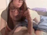 Teen nerd POV handjob 1/16