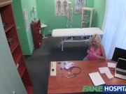 FakeHospital Skinny blonde patient caught playing with her pussy toy 4/16