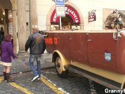 Old granny in stockings rides stranger 7/16