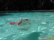 Swim instructor Dahlia Sky sucks many BBCs 16/16