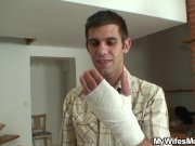 Blonde motherinlaw sucks and rides his big me 3/16