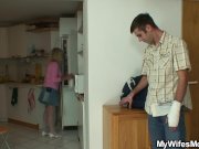 Blonde motherinlaw sucks and rides his big me 6/16