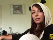 British bdsm sub pussypounded after fingering 2/16