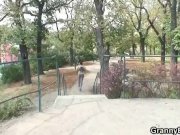 Injured old granny is healed by cock 4/16