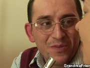 Busty mature plumper POV threesome 3/16