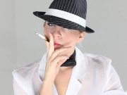 Smoking tease with blonde beauty Dahlia Sky 3/16