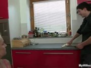 Cheating sex at kitchen with mom in law 1/16