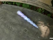 Viking Alix fucks herself with a unicorn horn