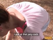 Fake Cop GF sneaks into bushes to fuck cop 6/16