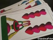 Granny swallows two cocks after poker game 8/16