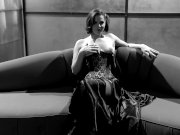 Bobbi masturbates in a corset and stockings 16/16