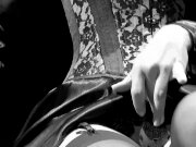 Bobbi masturbates in a corset and stockings 5/16