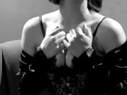 Bobbi masturbates in a corset and stockings 6/16