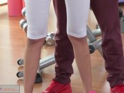 FitnessRooms Teen fucks instructors big cock before facial 1/16