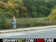 Old blonde whore gets hammered 1/16