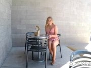 POVD - Cute exhibitionist Alyssa Cole showing some upskirt in pov 1/16