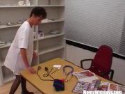 MILF Nurse Sexy Stockings Office Fucked Two Doctors 1/16