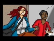 PAWG Red Haired Milf uses her big ass for her black step son 3/16